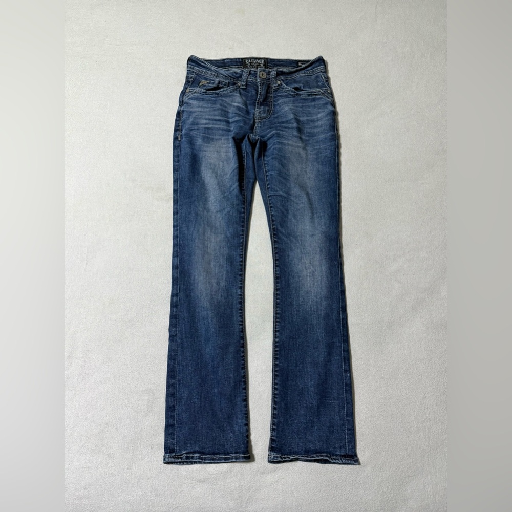 Salvage Buckle Mens 29x29 Havoc Jeans Slim‎ Straight Denim